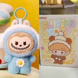 POP BEAN Fluffy & Cozy Series Plush Pendant (Labubu Toasty Snow Baby)